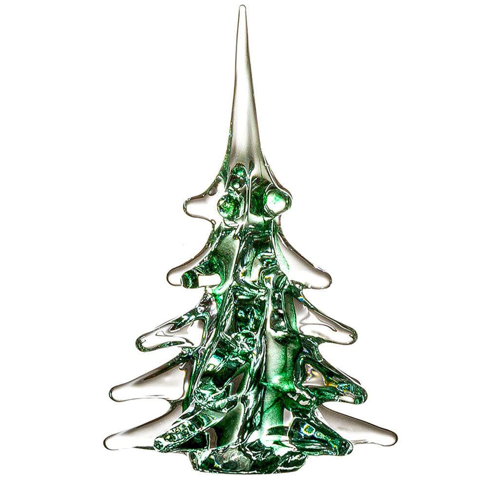 Christmas tree made of green crystal glass ca. 30 cm