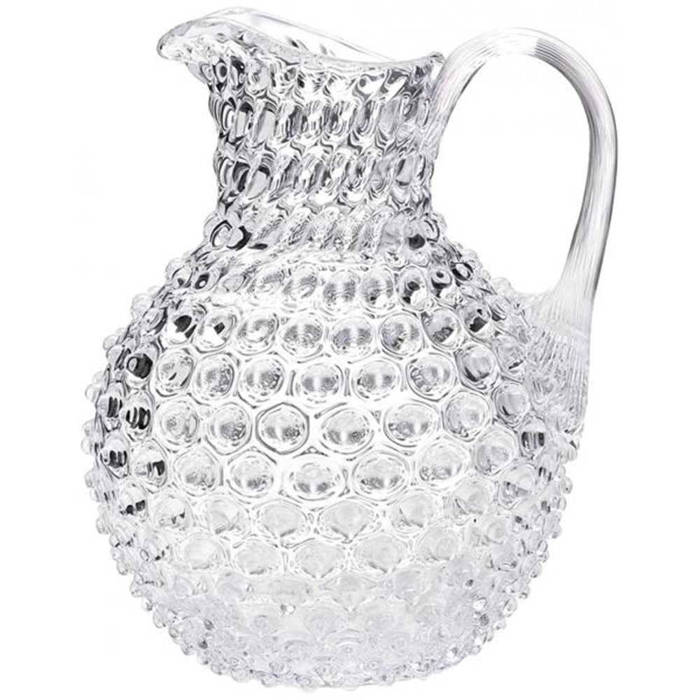 Wasserkrug Nuppenglas mit Henkel - Kristallglas