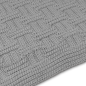 Preview: Knitted blanket | "H"Design. Light gray