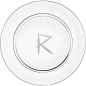Preview: Bleikristall Platzteller "R" by Sven Markus von Hacht