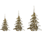 Preview: Christmas tree made of gold crystal glass ca. 30 cm