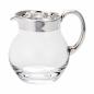 Preview: Glass jug 0.5 l with wide fine silver rim & handle  glass pitcher