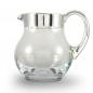 Preview: Glass jug 0.5 l with wide fine silver rim & handle  glass pitcher
