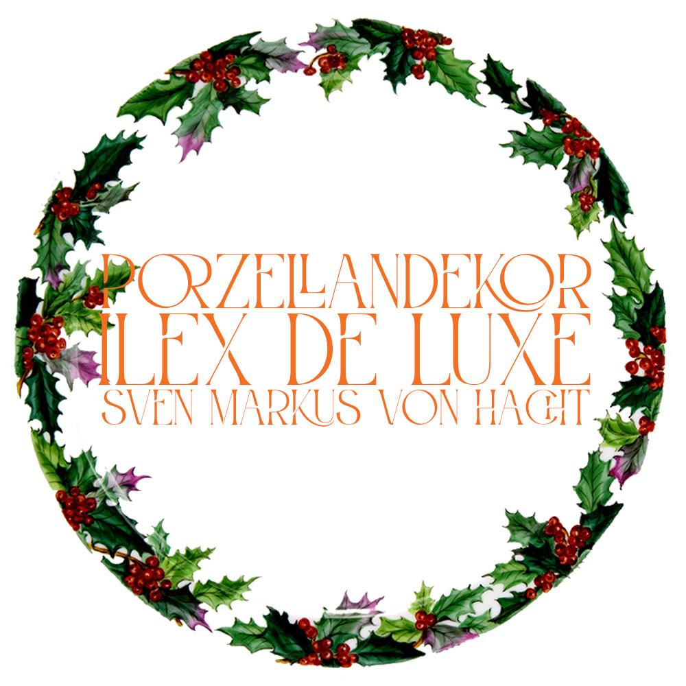 Platzteller | Ilex de Luxe. Porzellan-Dekor für Handmalerei