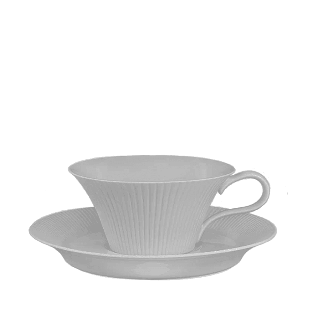 Preview: Teegedeck | Adonis. Weiss Nymphenburg Vintage Porzellan