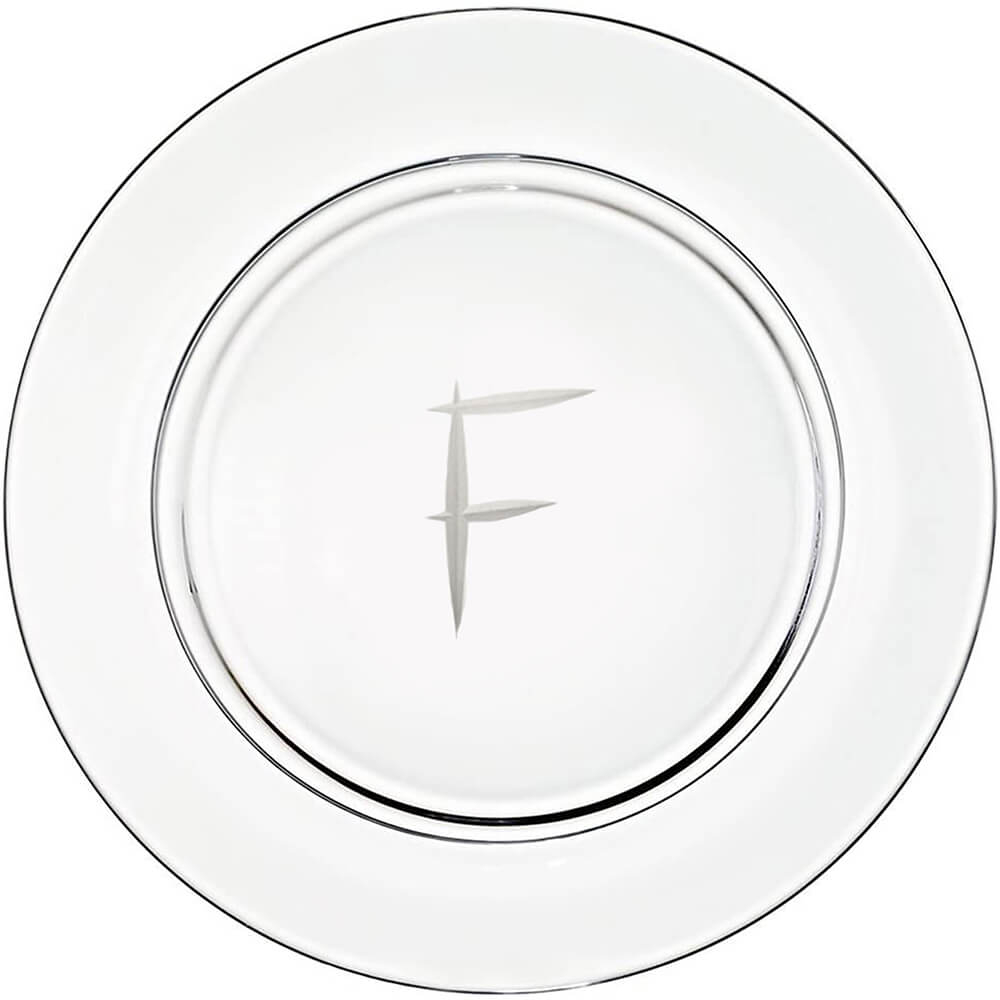 Platzteller "F" Kristallglas, klar