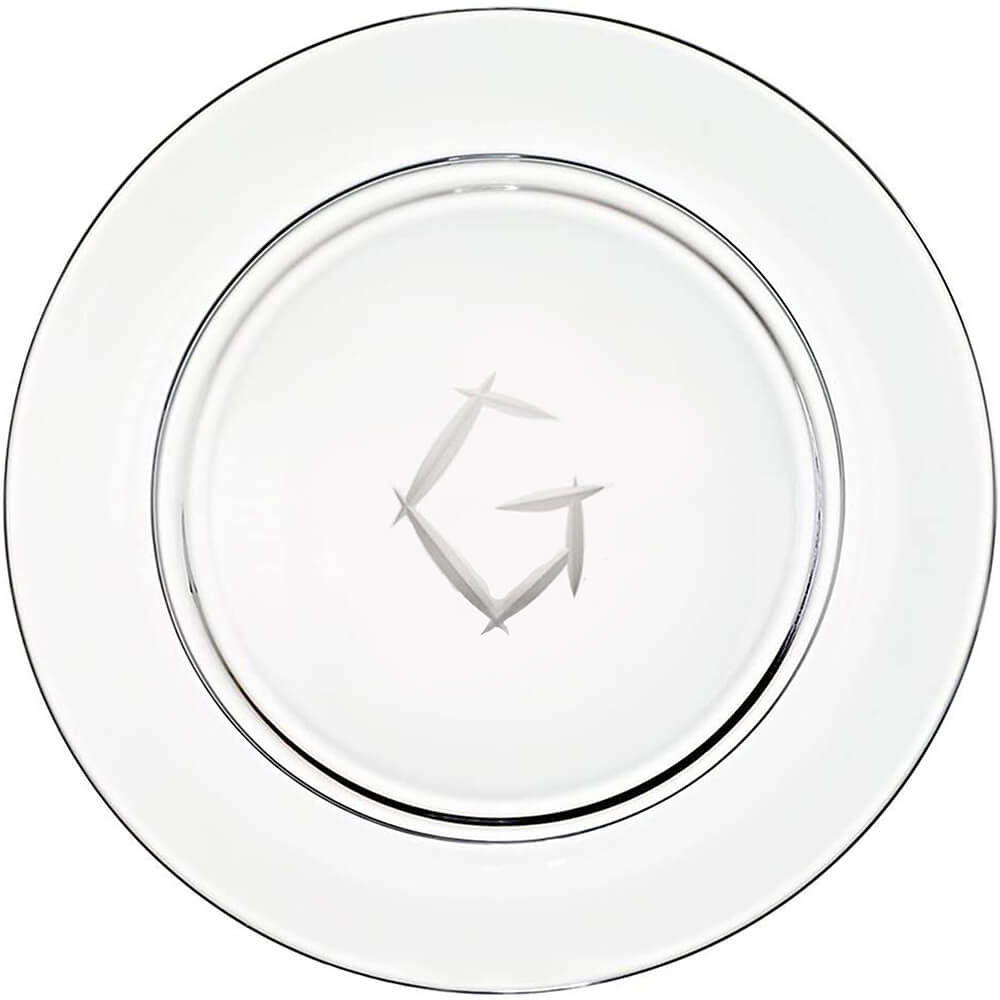 Platzteller "G" Kristallglas, klar