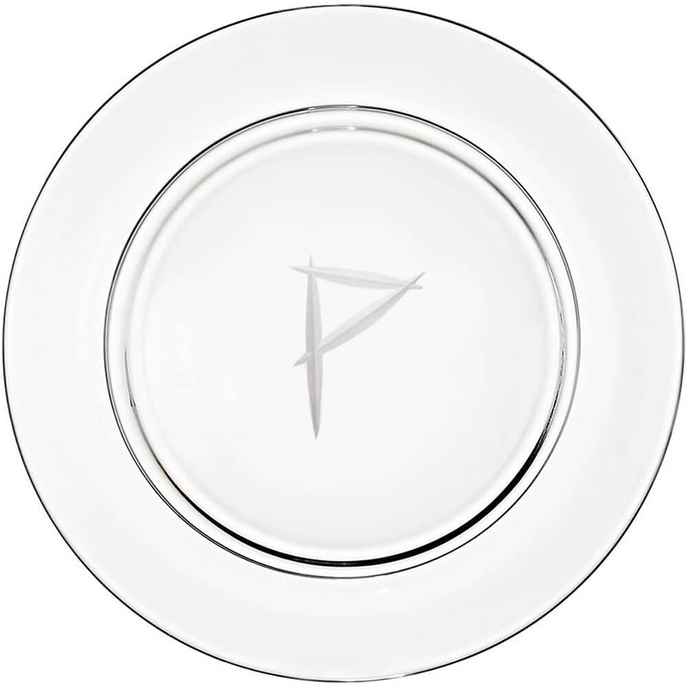 Bleikristall Platzteller "P" by Sven Markus von Hacht