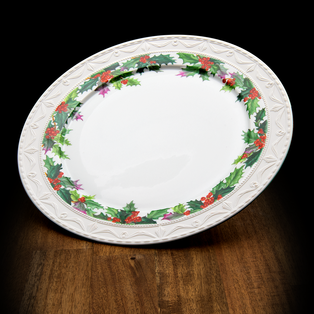 Presentation plate ✧ Ilex de Luxe, KPM Berlin