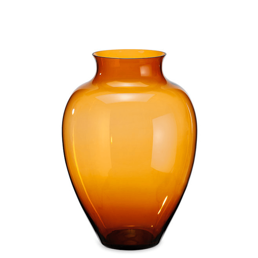 Amber glass GALA belly vase