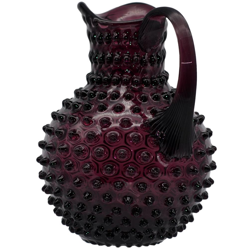 Water pitcher "Nuppenglas" with handle - Amethystglas