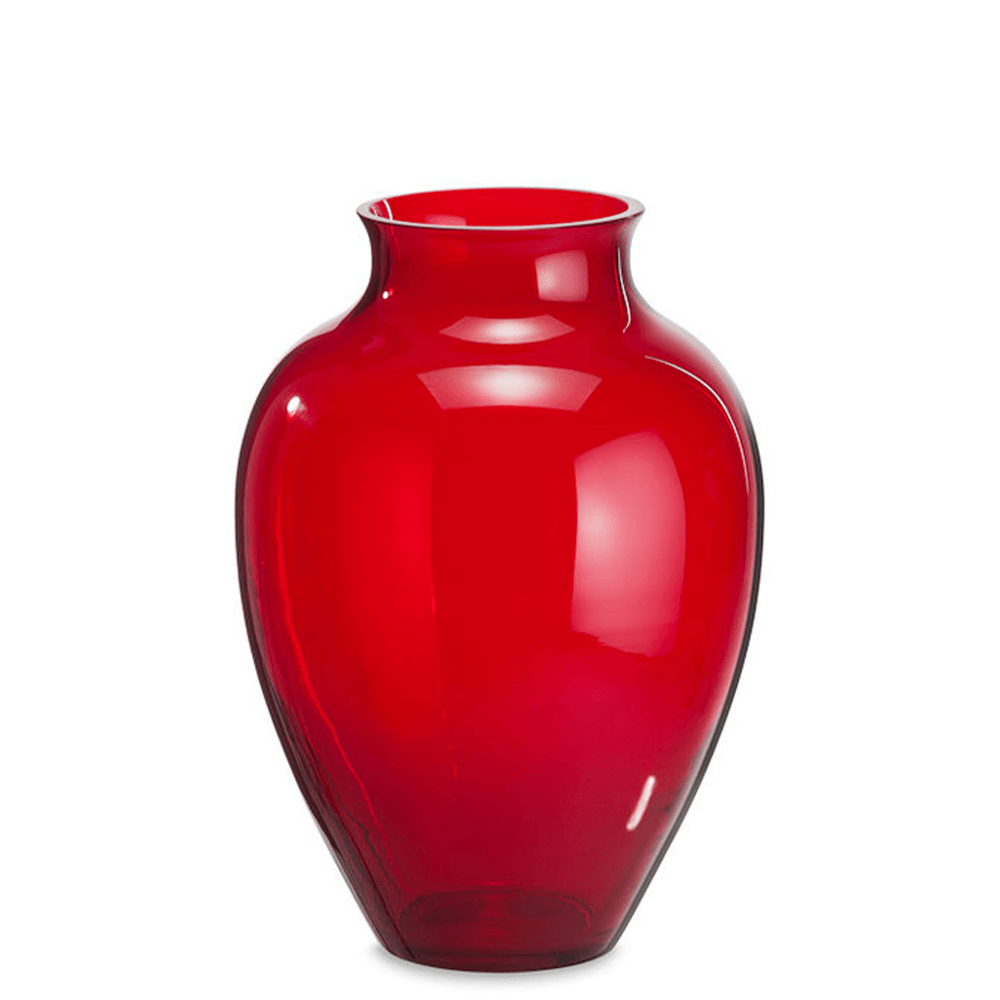 Amber glass GALA belly vase