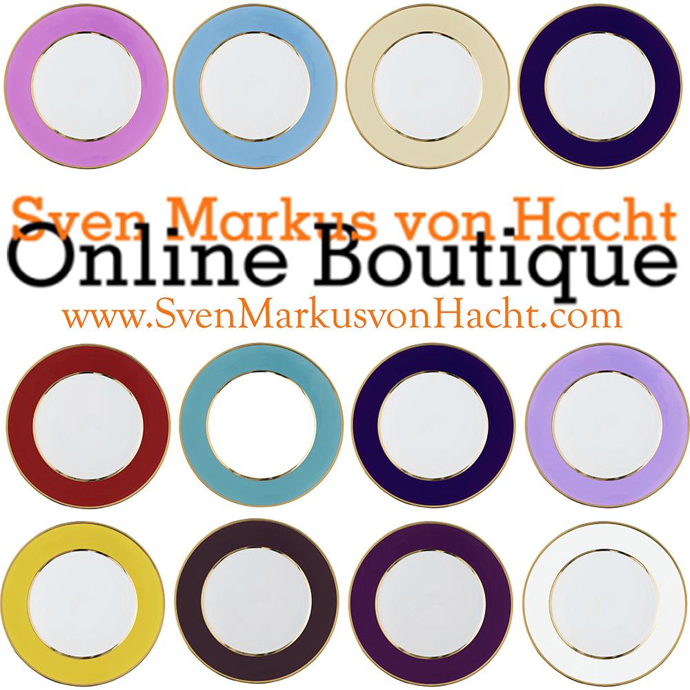 Service plate "Multicolore with gold"