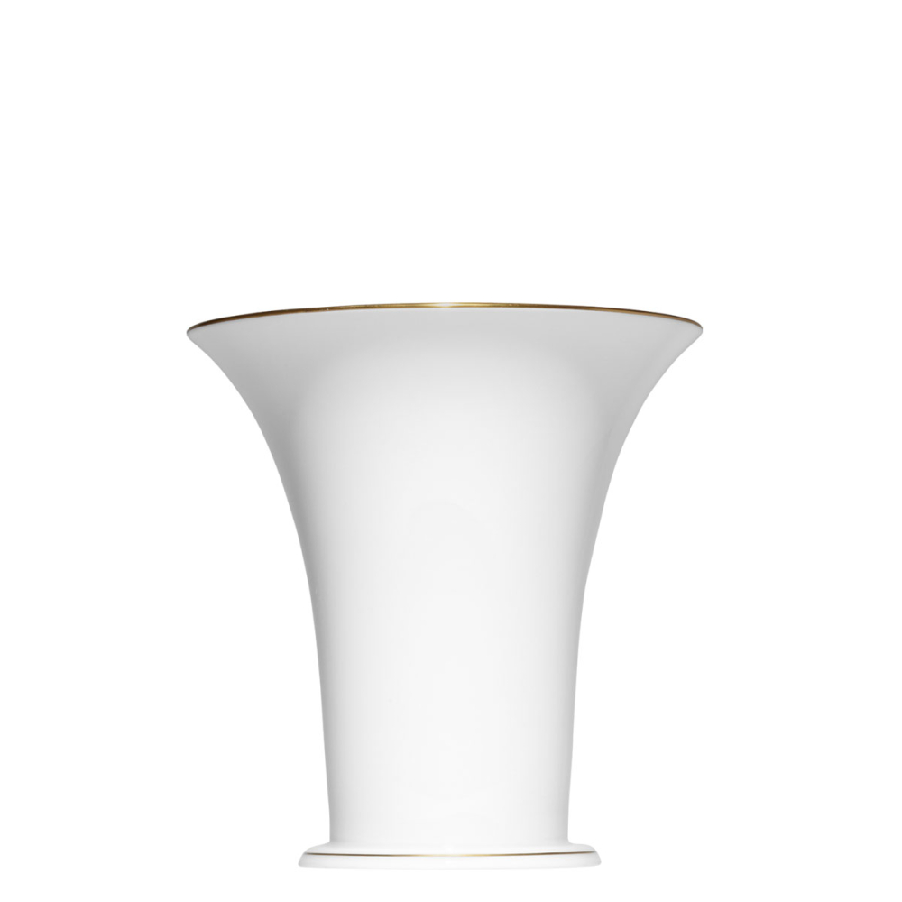 "Chalice vase" with a narrow gold rim Porcelain vase