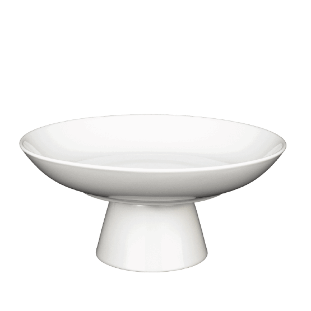 Tafelschale mit Fuss | Thüringer Manufakturporzellan, weiß