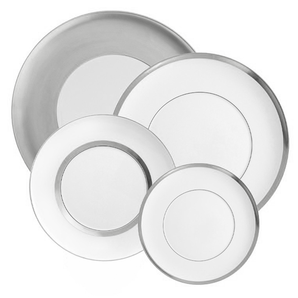 Porzellan mit breitem Platinrand