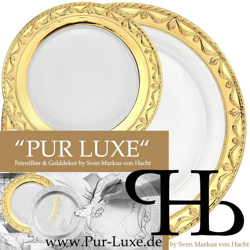 Preview: PUR LUXE | Gold-Sateen. Platzteller Kurland