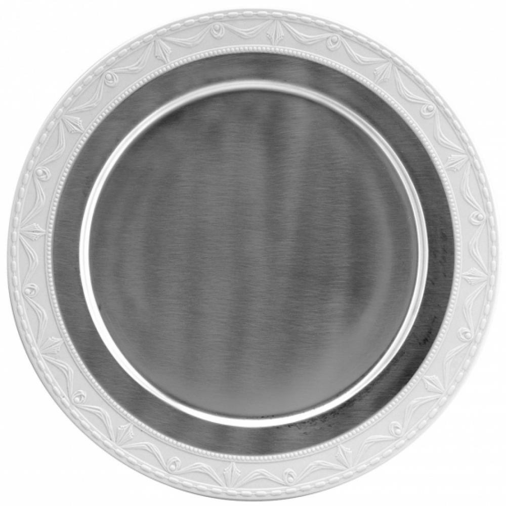 Silver porcelain | Presentation plate Kurland, Silver Sateen