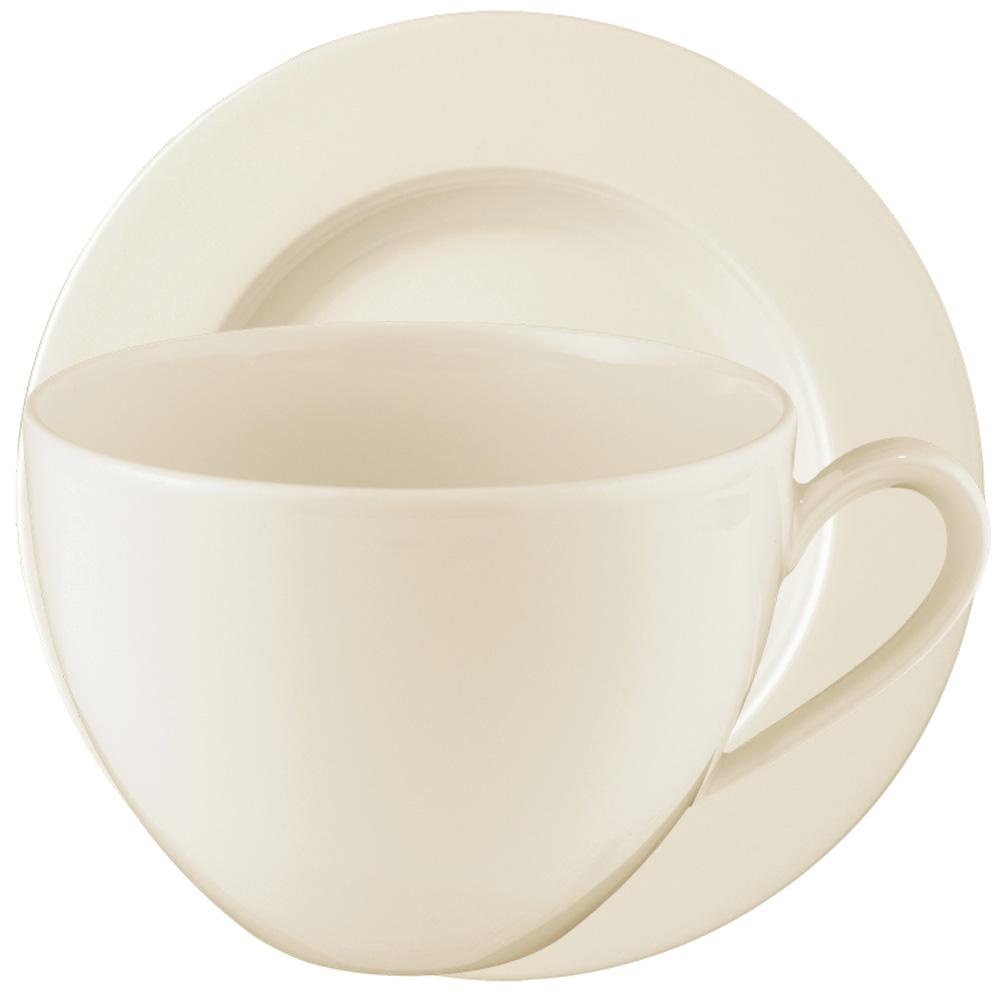 Milchkaffeetasse  "Sofina" Ecru-Porzellan . 0,34 l