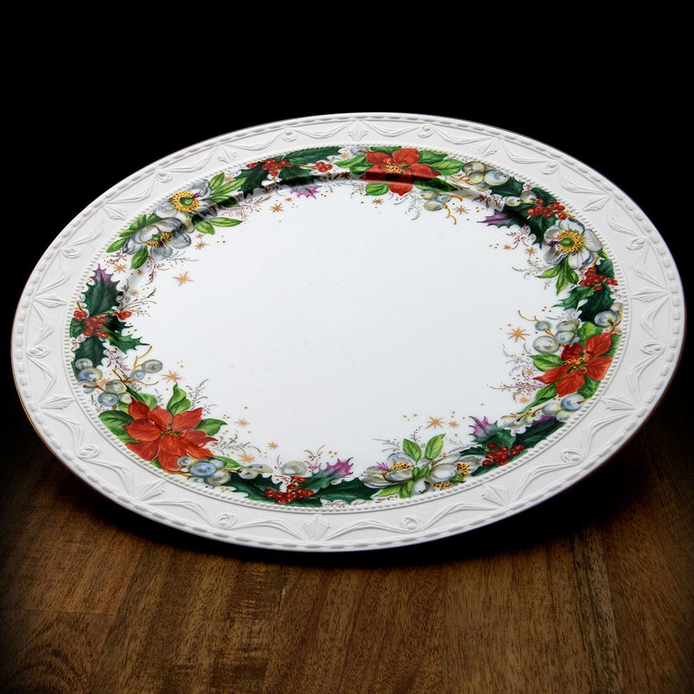 Presentation plate ✧ Ilex de Luxe, KPM Berlin