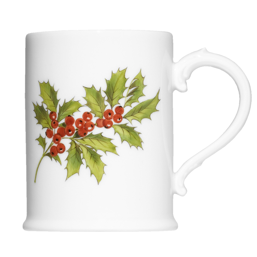 Coffee mug with ilex