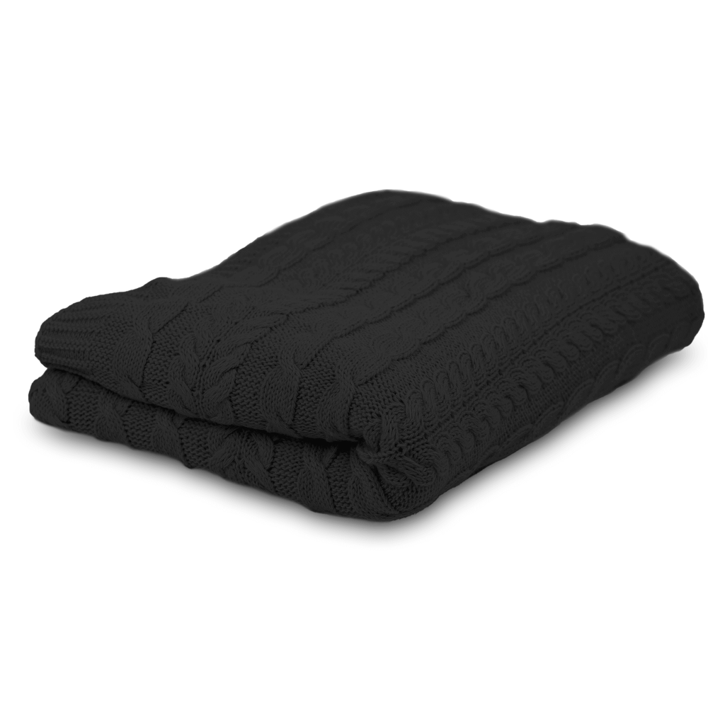 Knitted blanket | Laurel. Anthracite