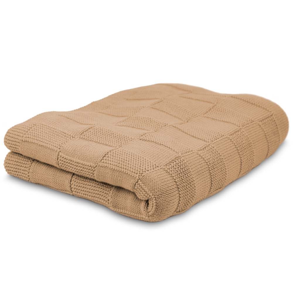 Knitted blanket | Checkered. Both