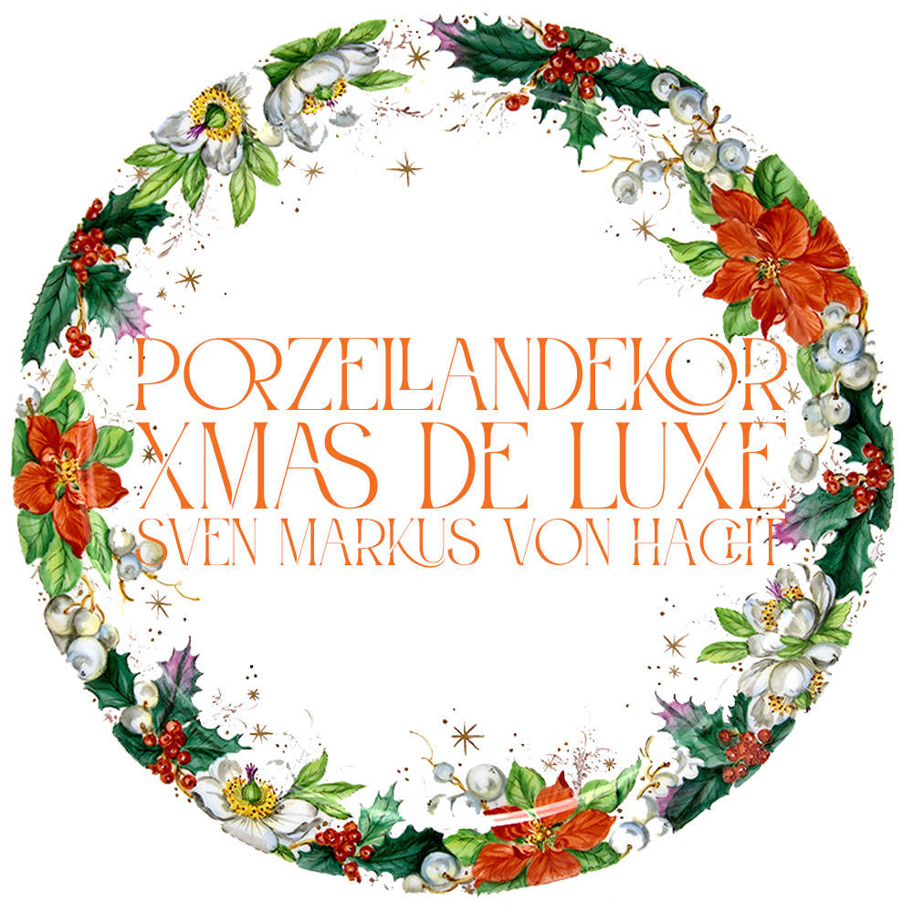 Platzteller | Xmas de Luxe. Porzellan-Dekor für Handmalerei