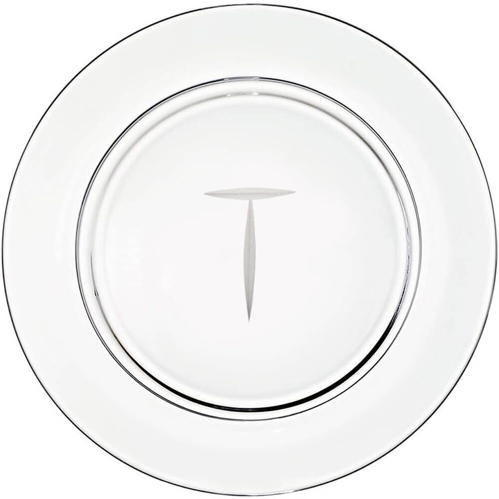 Presentation plate "T" monogram | Alphabetum collection