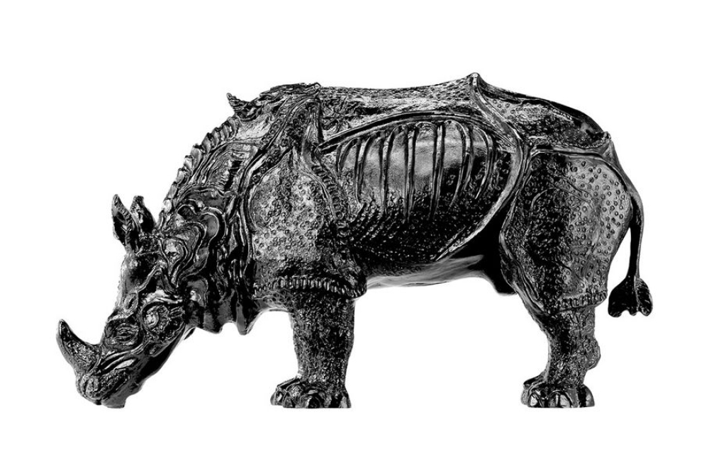 Künstler-Skulptur | RHINOCERUS,  Schwarz