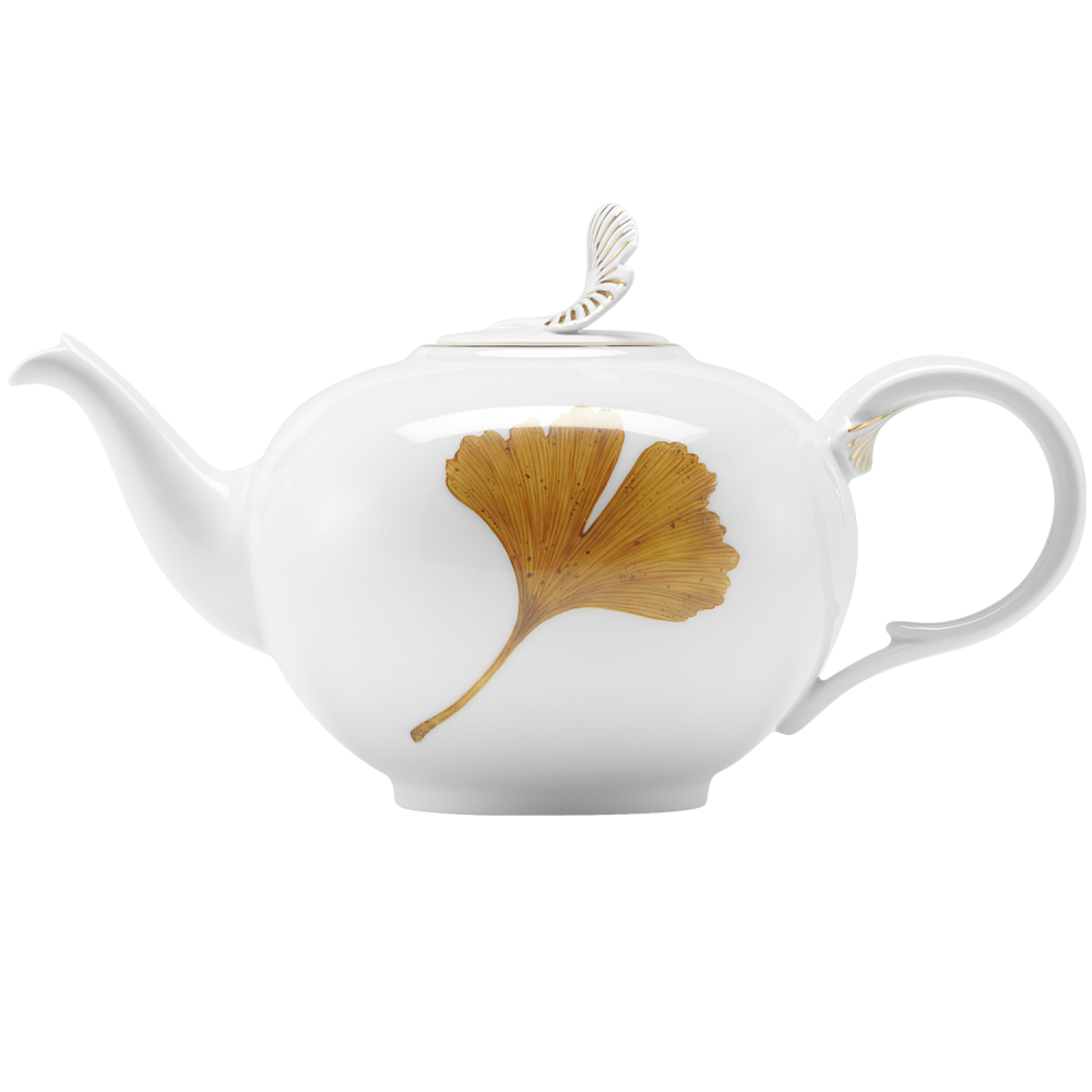 Teekanne "Der goldene Ginkgo" Dekor 1