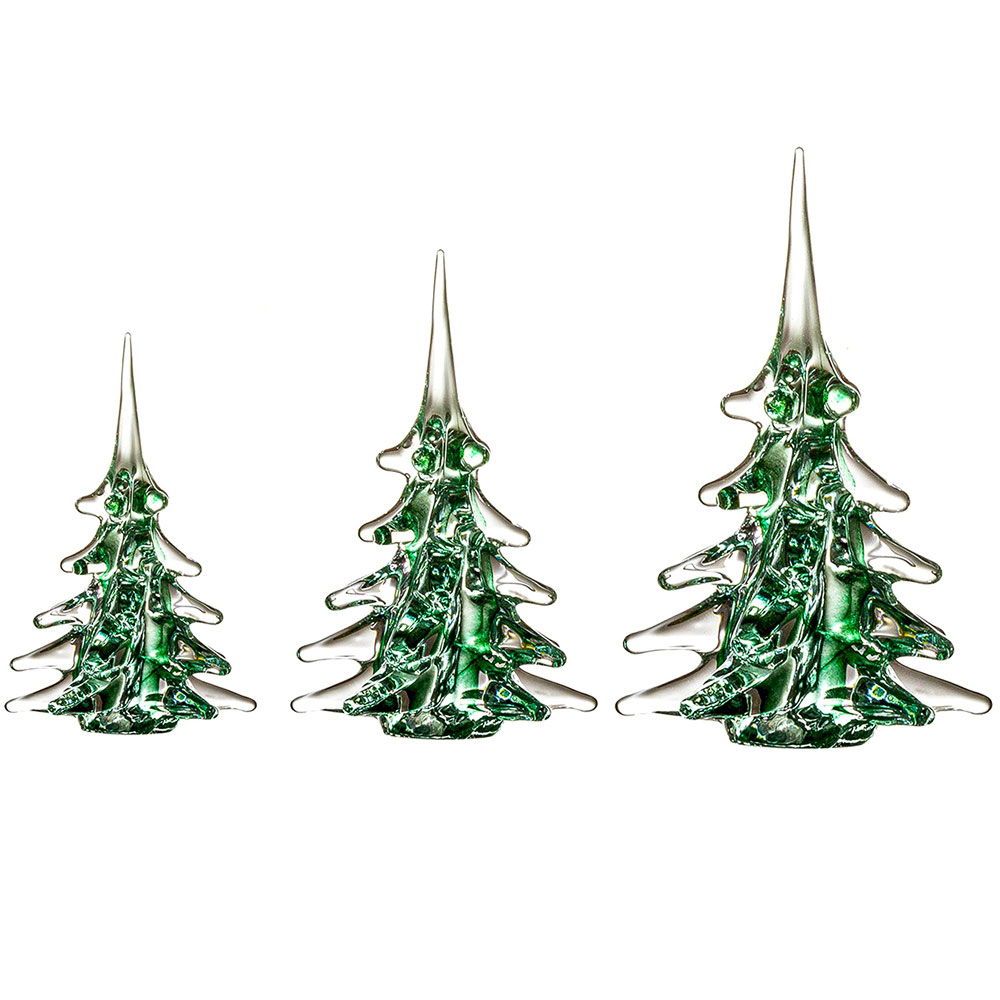 Weihnachtsbaum "GRÜN" Kristallglas ca. 30 cm