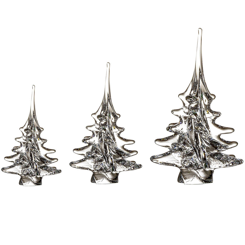 Christmas tree made of clear crystal glass