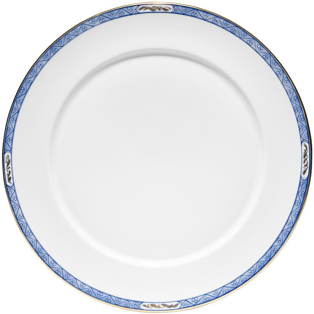 Platzteller Meisterstück - Bordüre blau/gold