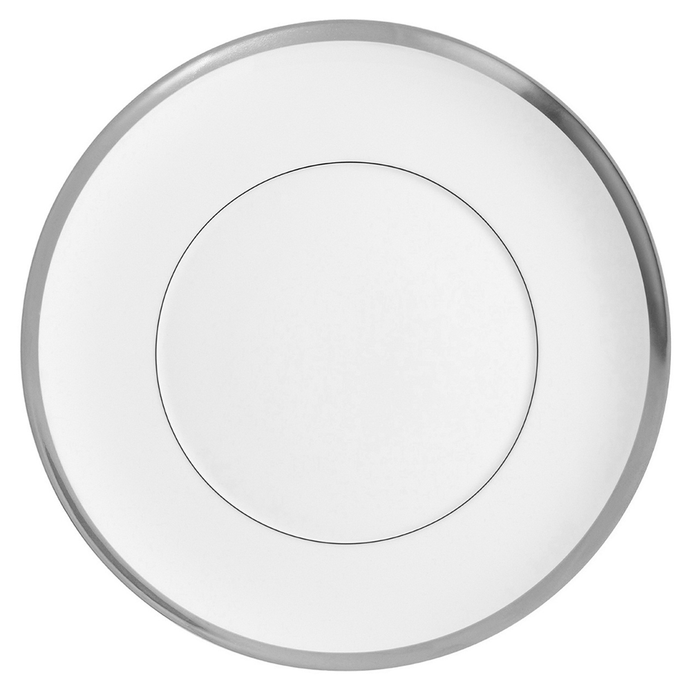 Platzteller mit breitem Platinrand
