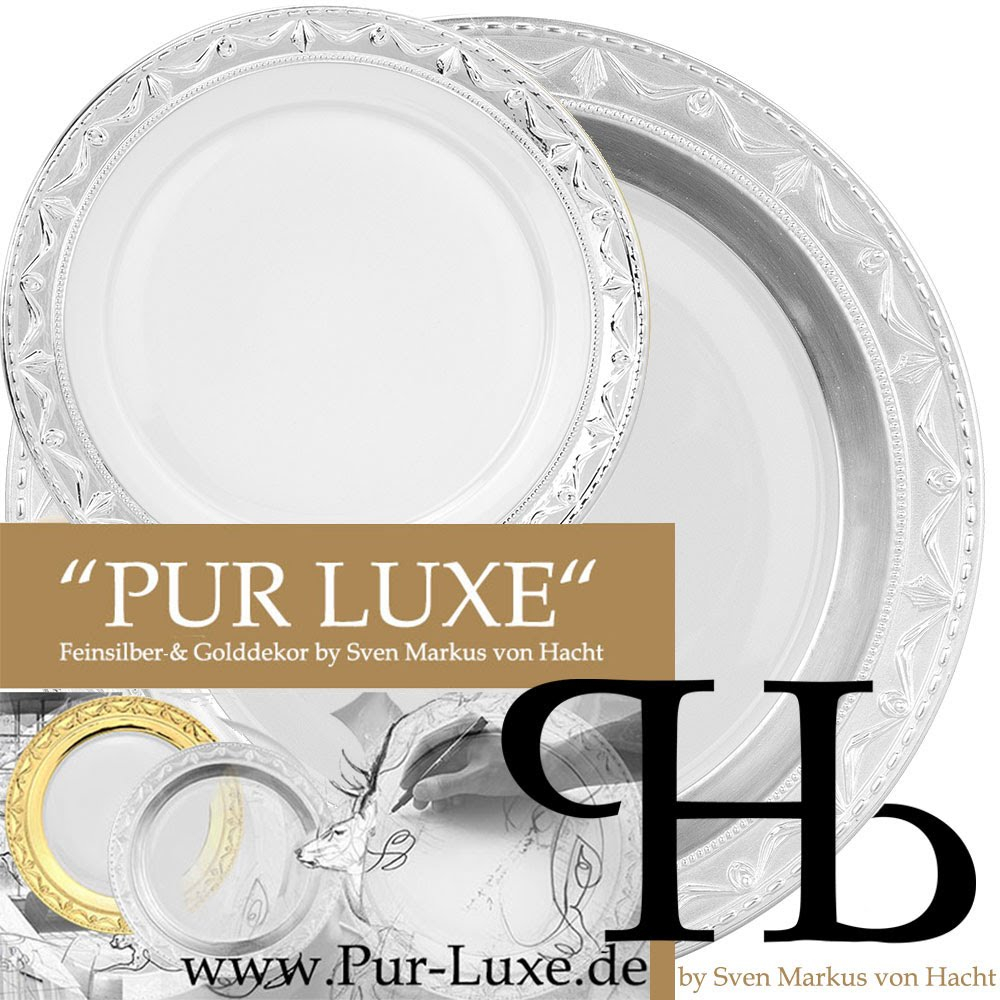Presentation plate | PUR LUXE. Silver-Brillant