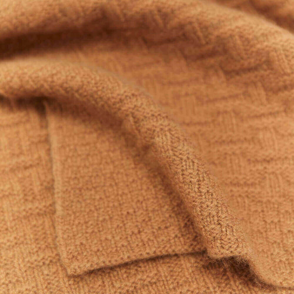 Knitted blanket "Rocabar" cashmere, camel