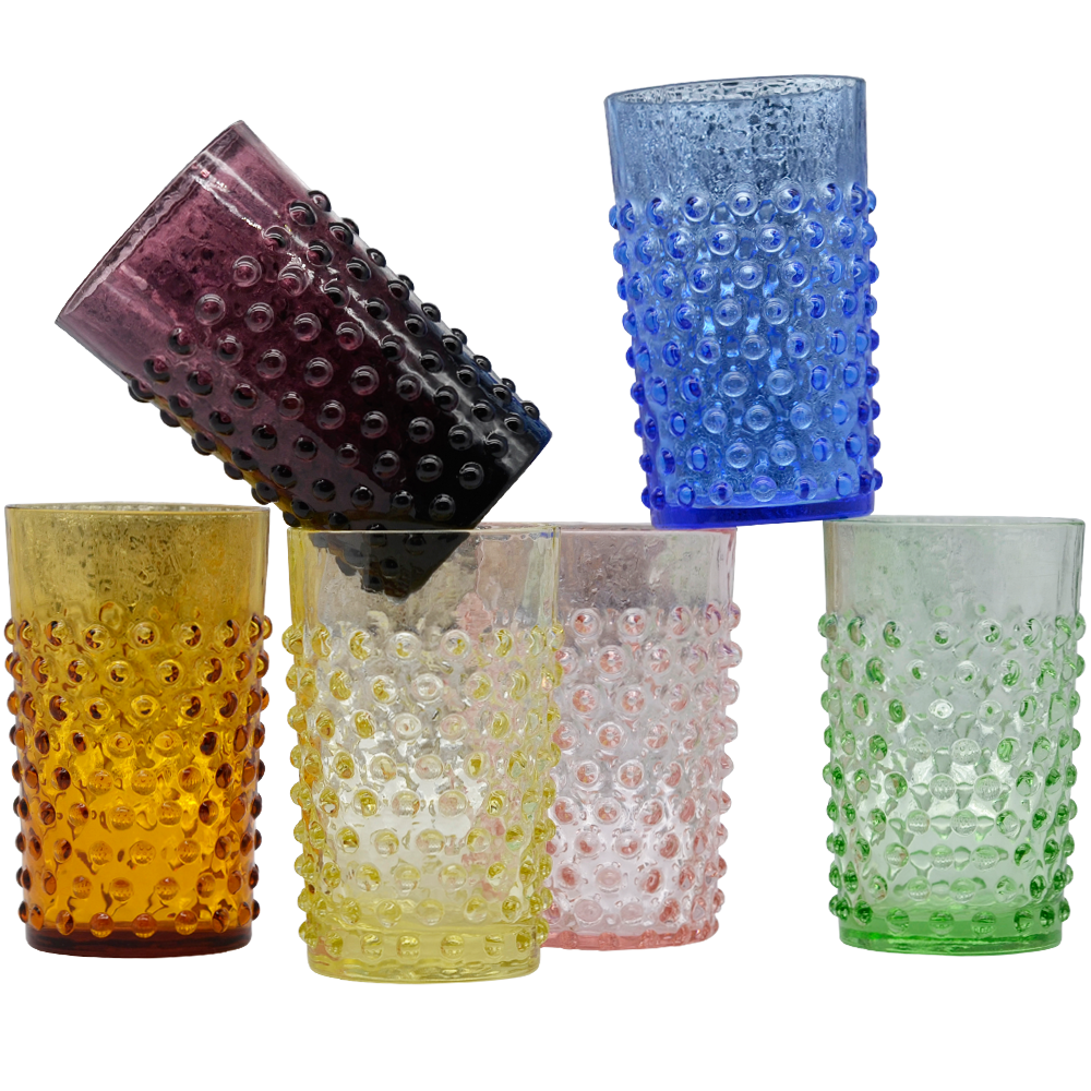 Nuppenglas "Trinkbecher"  Rosenquarzglass
