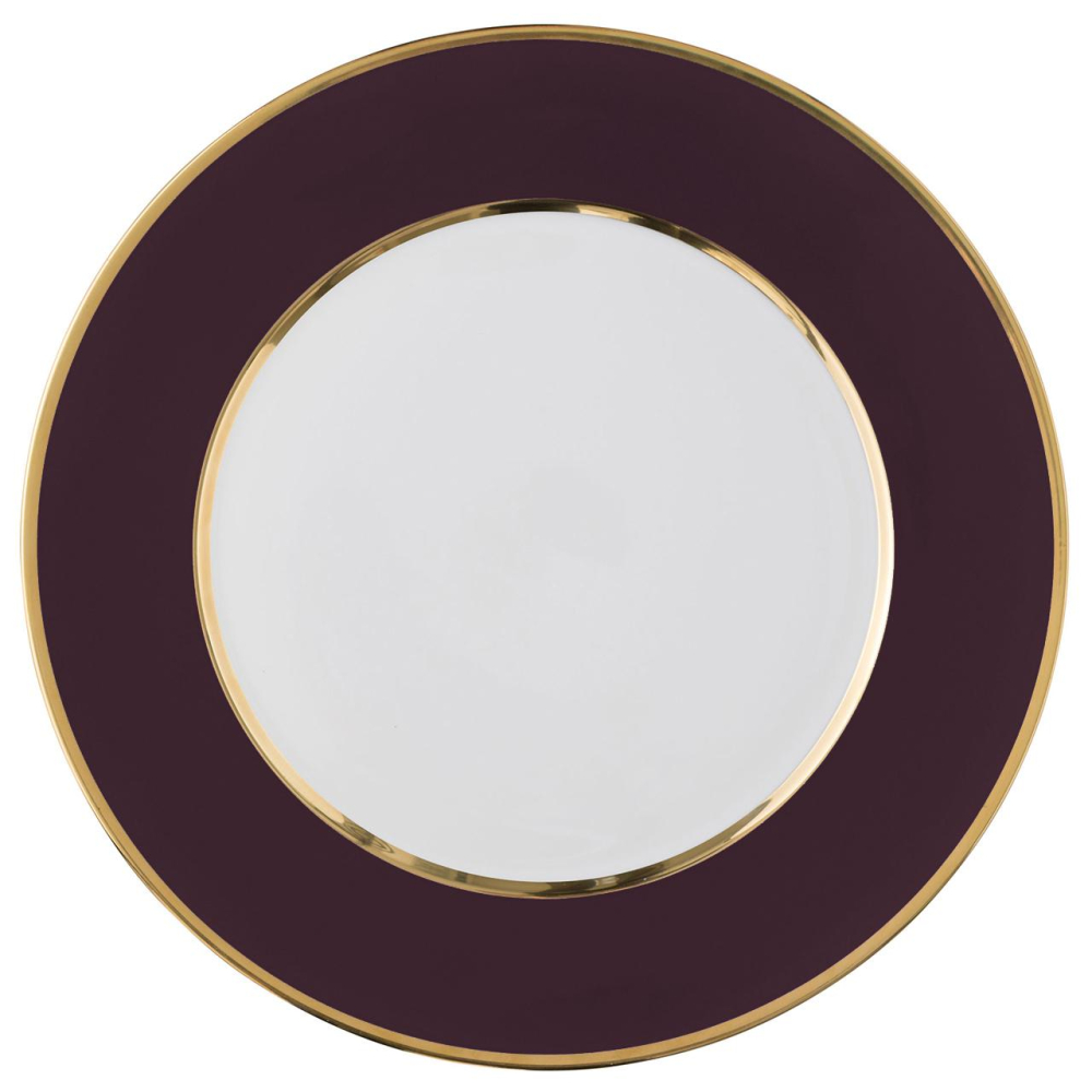 Service plate Multicolore with gold