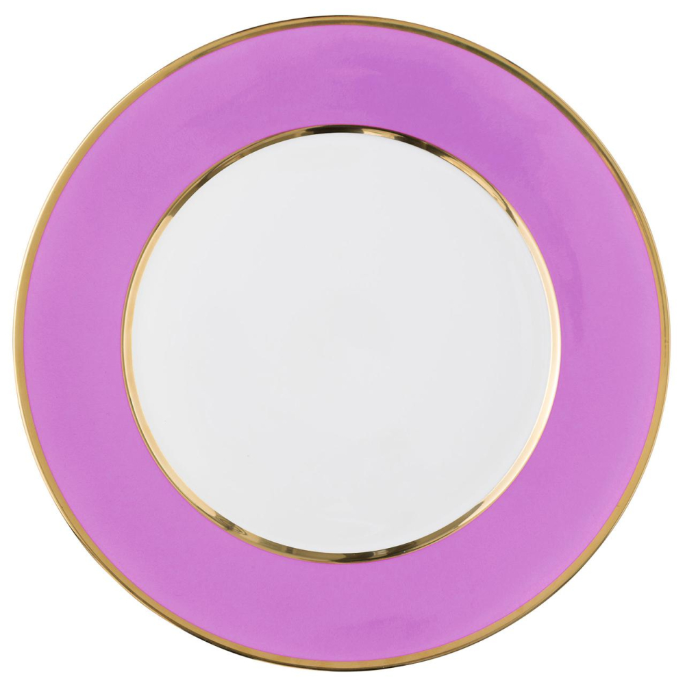 Service plate "Multicolore with gold"