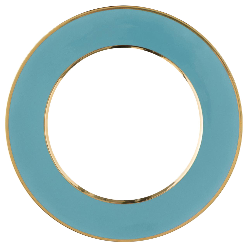 Service plate "Multicolore with gold"