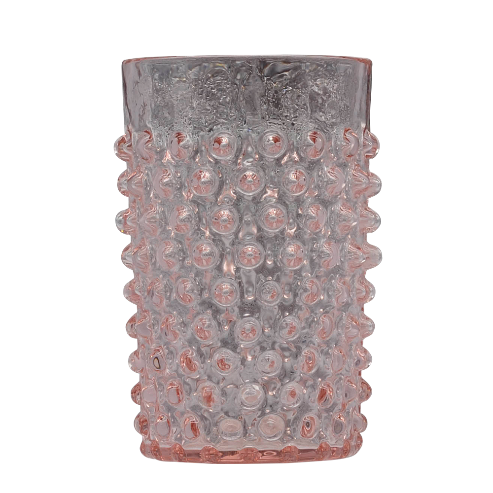 Nuppenglas "Trinkbecher"  Rosenquarzglass